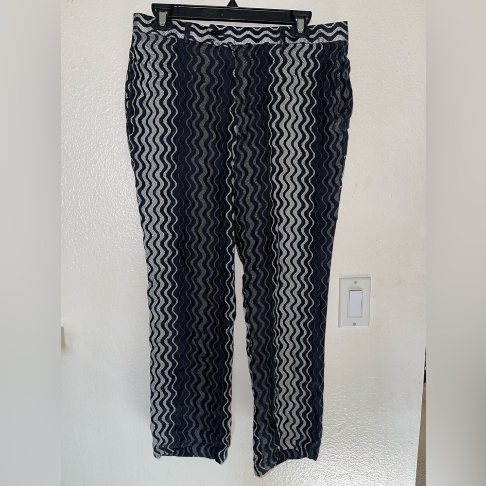 Valentino Black and White Straight Leg Jeans